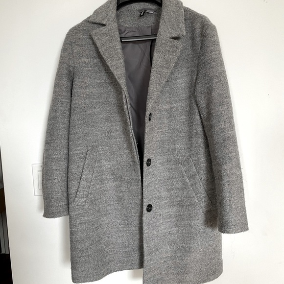 DIVIDED H&M grey pea coat - Picture 2 of 5